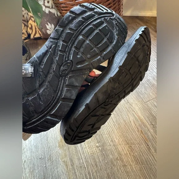 Chaco Z Cloud 2 Toe Loop Sandal Women Sz 8 Cobble Tea Rose Color block Pattern - Picture 6 of 7